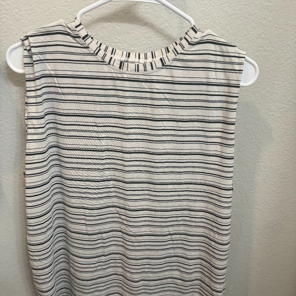 Mallory Striped Muscle Knit Tank | Black